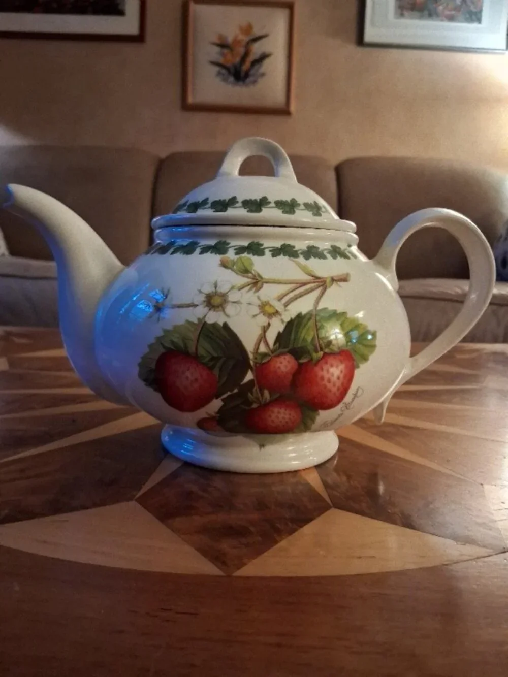 Vintage Portmeirion Strawberry Fair Teapot & Lid ~Discontinued Item